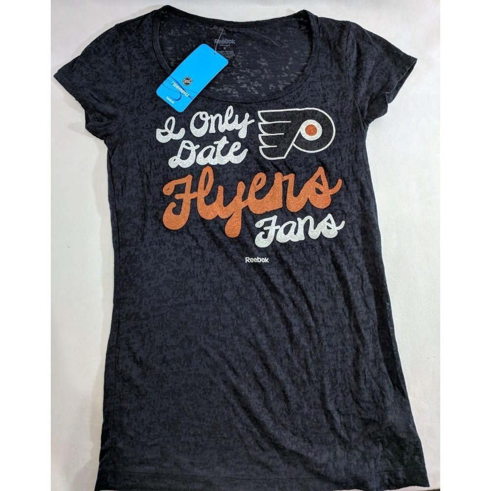 Reebok‎ Women's Small Philadelphia Flyers NHL Hockey T-Shirt Tee Shirt NEW